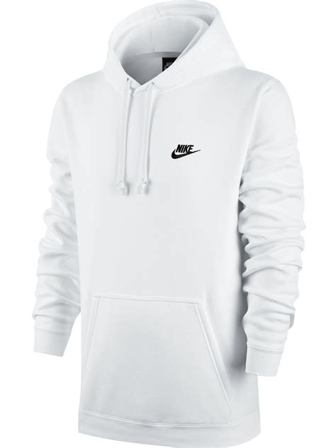 White Nike Club Hoodies